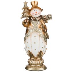 ФИГУРКА "СНЕГОВИК" 12,5*9,5*28 СМ. (КОР=12ШТ.)