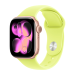 Умные часы Apple Watch Series 11 GPS, 42mm, Rose Gold Aluminium Case with Neon Yellow Sport Band, M/L