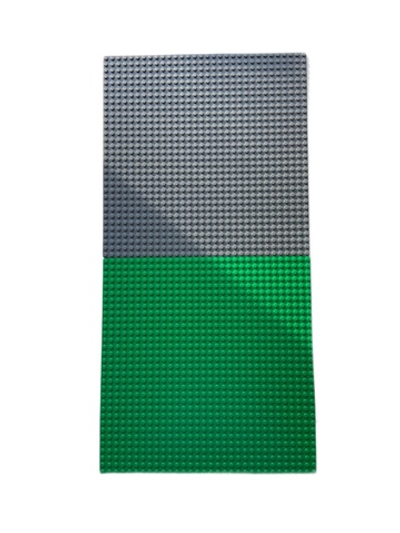Lego 2шт Набор строительных пластин 32х32 (темно-серая и зелёная)