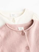 Кардиган для малышей Next K82-422, 2 шт., Розовый, Белый