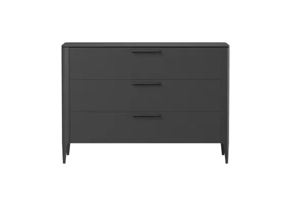 Комод Type oak 3 ящика ширина 120 см (черный)
