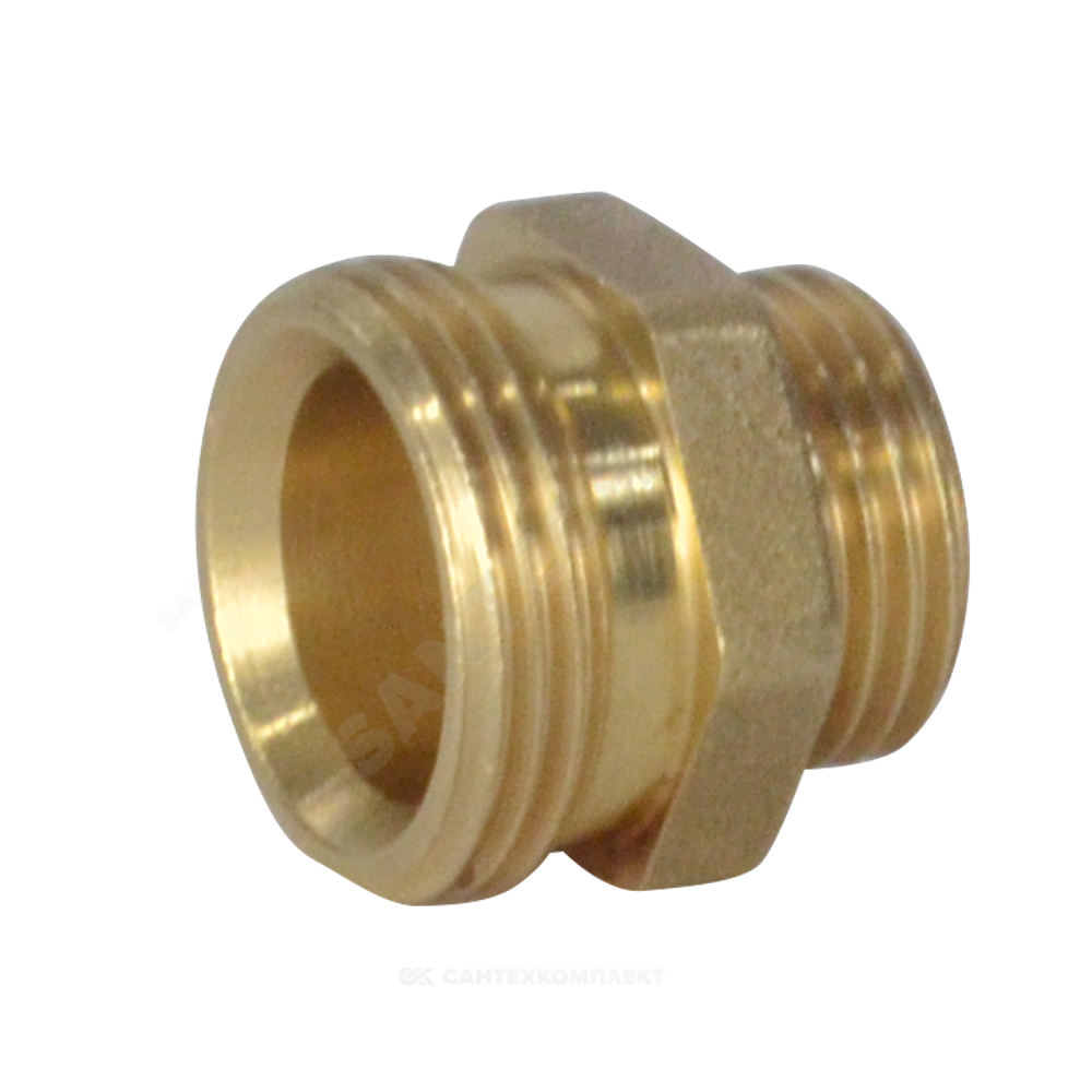 Ниппель латунь переходной Ду 20х15 (3/4"х1/2") под евроконус НР R180R Giacomini R180RY017