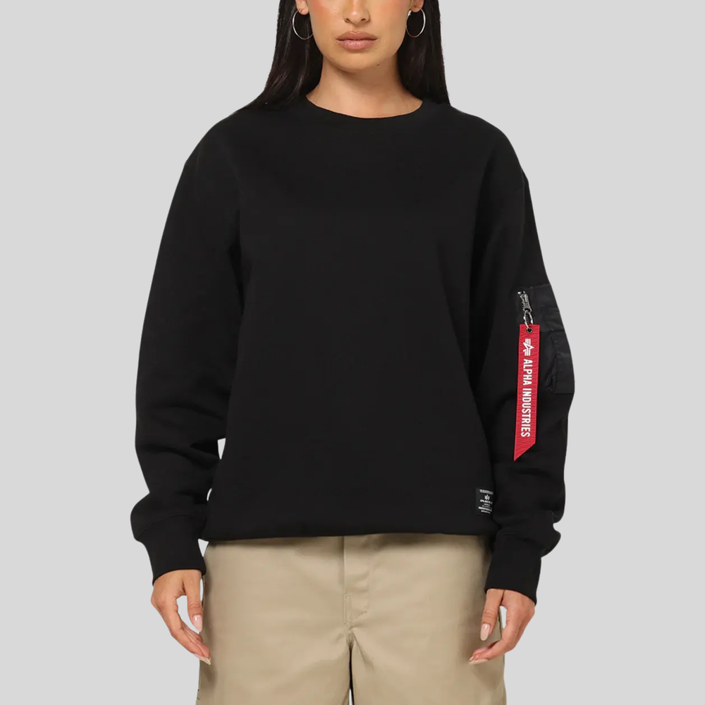 Свитшот Alpha Industries Utility Pocket Crewneck Black (Черный)