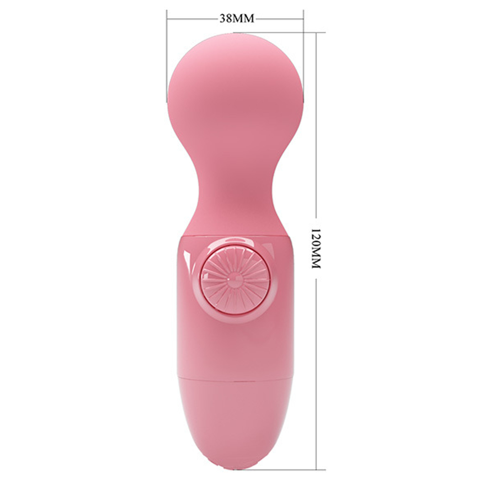 Нежно-розовый мини-вибратор с шаровидной головкой Pretty Love Mini Stick BI-014998