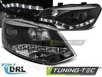 Передие фары VW Polo 6R drl black