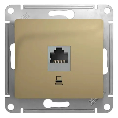 GLOSSA РОЗЕТКА компьютерная RJ45 кат. 5e, механизм, ТИТАН