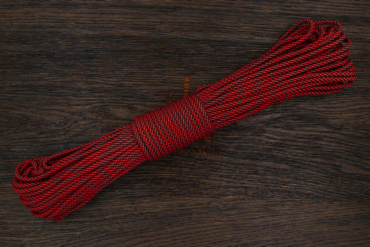 Пaракорд «BlackSpiral red», 1 метр