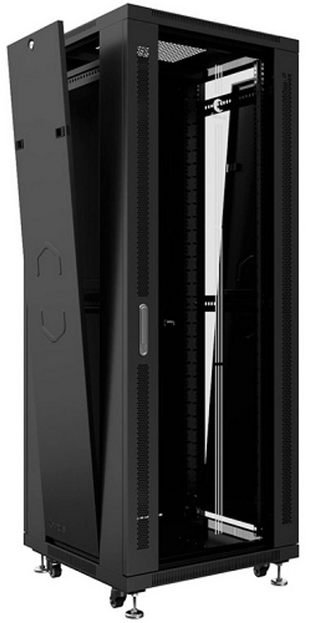 Шкаф напольный 19", 27U Cabeus SH-05C-27U60/100-BK