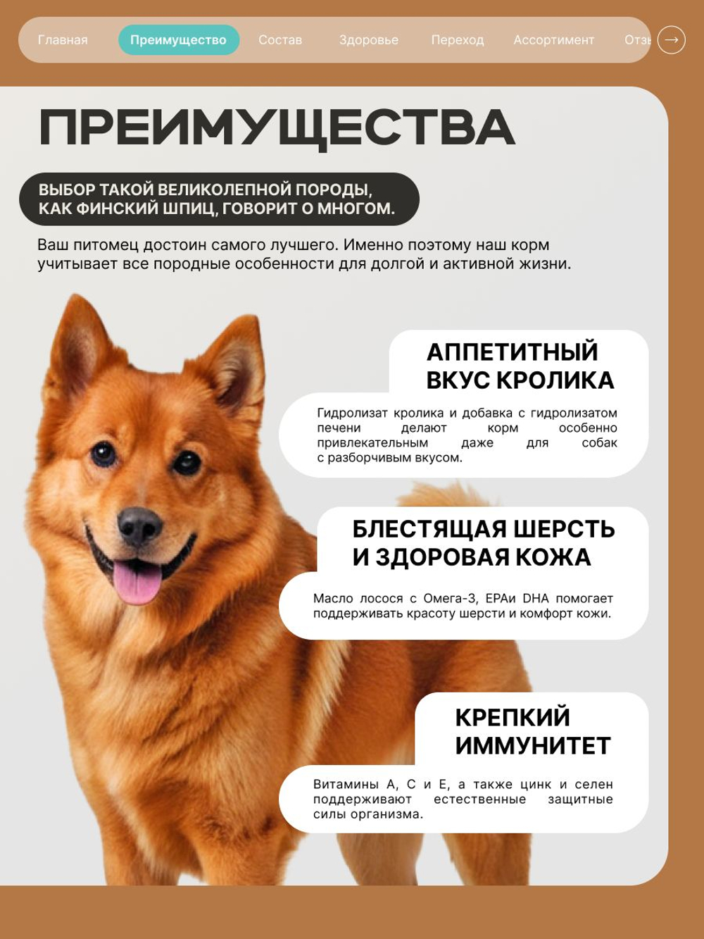 Корм сухой для собак породы Финский шпиц, с кроликом, 3 кг, QUATTRO