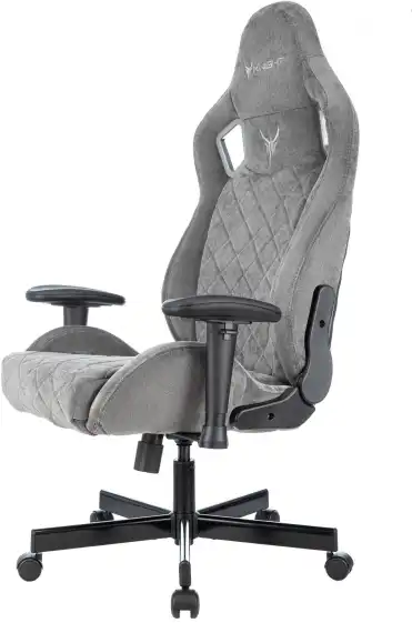 Кресло игровое Knight Outrider LTD серый Light-19 с подголов. крестов. металл