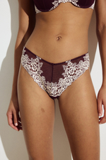 Кружевные трусы Brazilian, 2 шт. — Чёрный/кремовый - H&M
