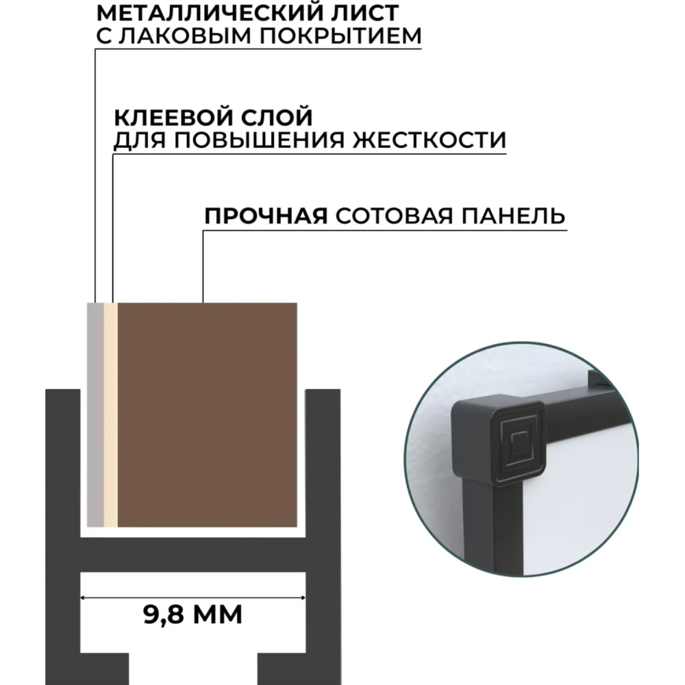 Доска магнитно-маркерная 90х120 Attache BlackFrame черная рама