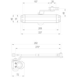 Доводчик дверной FUARO DC-205 BR до 120 кг (коричневый) /30585/