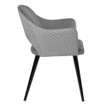 Стул Bradex Home Bruno серый с жаккардом