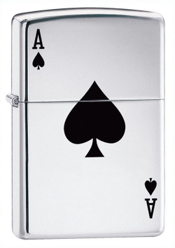 Зажигалка Zippo с покрытием High Polish Chrome, латунь/сталь, серебристая, глянцевая, 36x12x