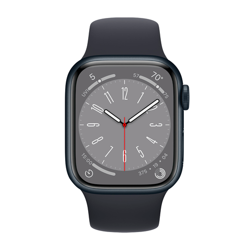 Умные часы Apple Watch Series 8 GPS + Cellular, 41mm, Aluminium Case with Sport Band S/M, Midnight (Тёмная ночь) MNUV3