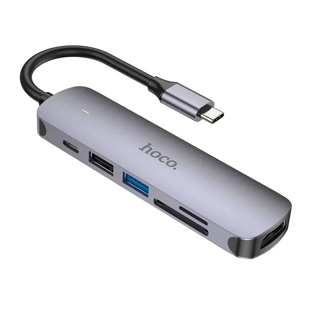 Переходник Hoco HB28 6-в-1 Multifunction Type-C HUB Переходник Hoco HB28 6-в-1 Multifunction Type-C HUB