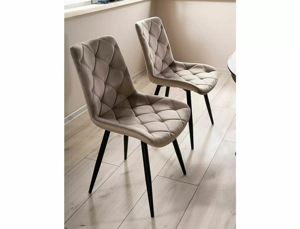 Стул SIGNAL RALPH Velvet Bluvel 40 темно-бежевый/черный