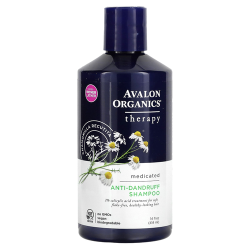 Avalon Organics, шампунь против перхоти, с ромашкой аптечной, 414 мл (14 жидк. унций)