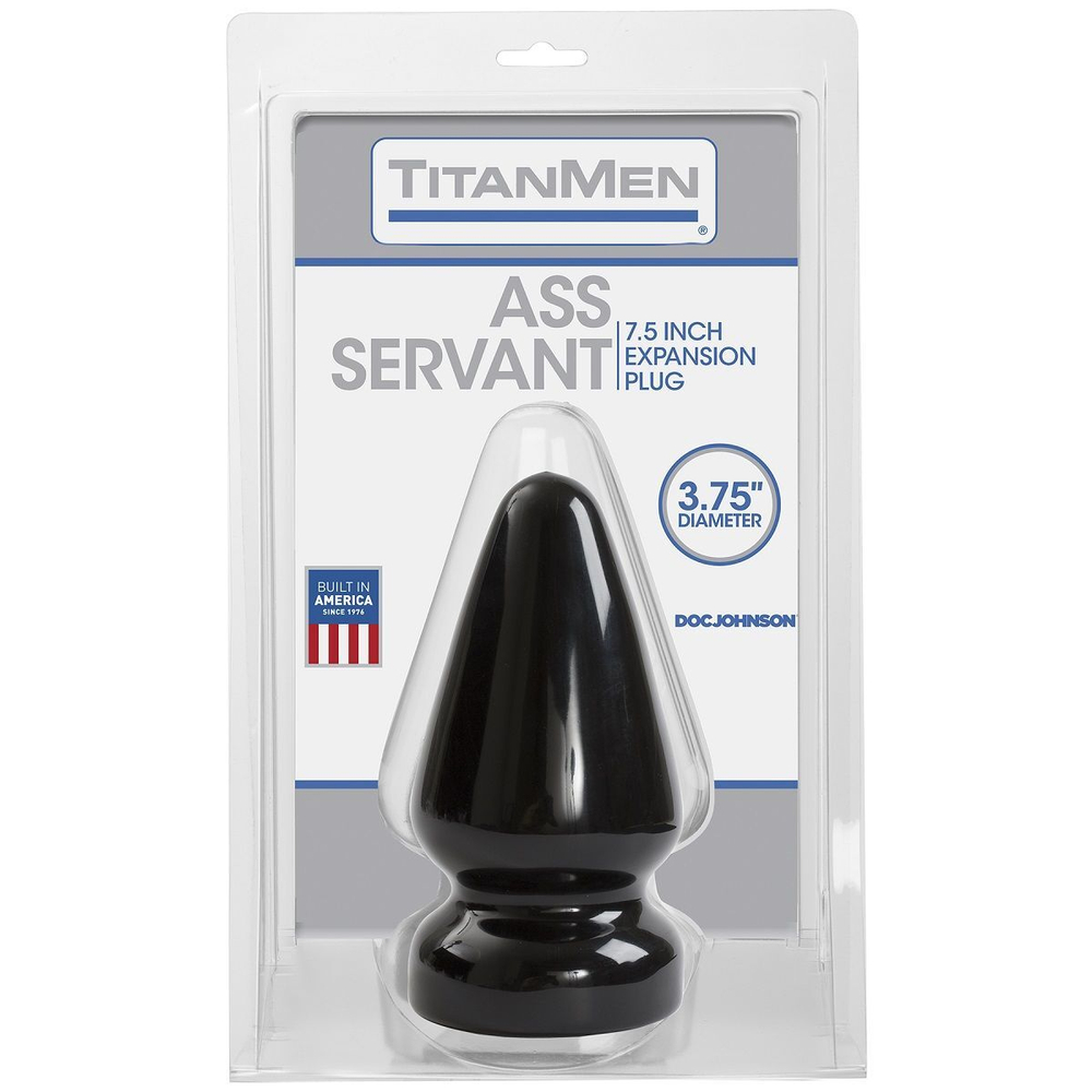 Большая анальная пробка Titanmen Tools Butt Plug 3.75 Diameter Ass Servant - 19 см. (Цвет: черный)