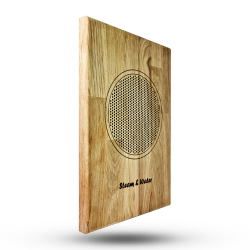 Влагостойкий динамик с декоративной дубовой сеткой SW 525 Wood - Corner, для бани и сауны