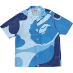A Bathing Ape Bathing Ape Ss26 Shirts Polyester Single Breasted Summer Thin 0zxsrm313321q синий