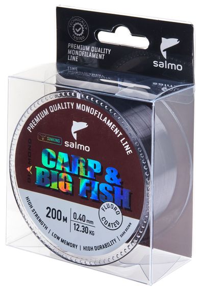 Леска монофильная Salmo Diamond CARP & BIG FISH FLUORO COATED Dark Brown 200/040