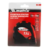 Рулетка Status Magnet 3 fixations,7,5 м х 25 мм,обрезиненный корпус,зацеп с магнитом Matrix — фото 5