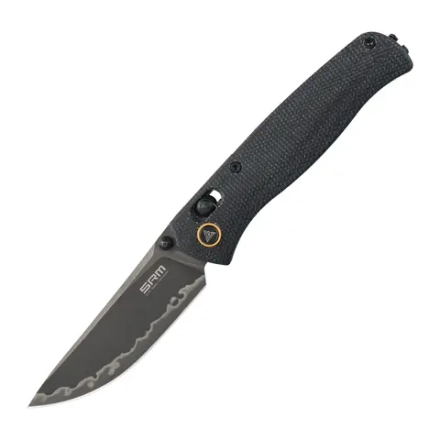 Нож складной SRM 255L-MB3 Medal PVD (140Cr Laminated, Black Micarta)