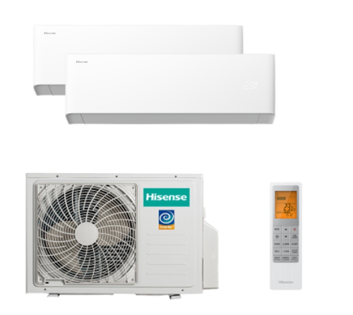 Мульти сплит-система Hisense на 2 комнаты (25+35 кв.м.) VIBE PRO, белый