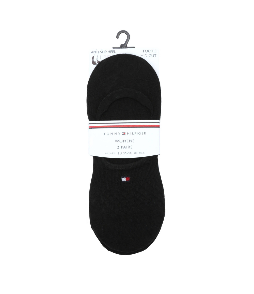 Носки 2 пары TH WOMEN FOOTIE 2P CF2Y Tommy Hilfiger - черный(701227565)