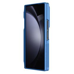 Усиленный чехол синего цвета от Nillkin для Samsung Galaxy Z Fold 6 5G, серия CamShield Fold Case-Pen Holder Version (версия с подставкой и держателем для S Pen)
