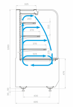 Кондитерская витрина Carboma KR70 VM 0,9-2 STANDARD открытая (RADIUS) (9005-0109)