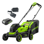 Газонокосилка аккумуляторная Greenworks GD24LM331, 24V, 33 см, бесщеточная, c 1хАКБ 4Ач (2520607UB)