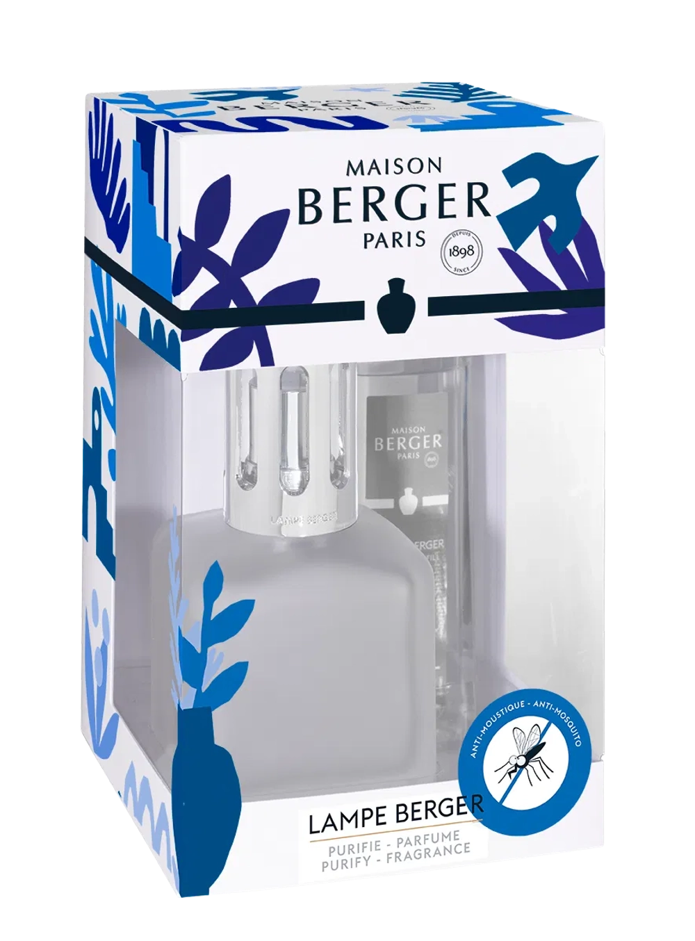 Maison Berger Paris Ароматическая лампа Glacon Frost + ароматическое масло от комаров. MBP-4859
