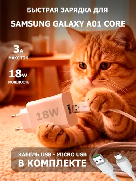 Зарядка для телефона Samsung Galaxy A01 Core