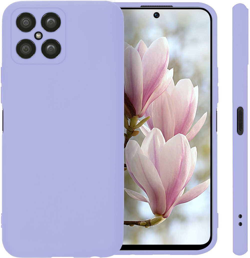 Мягкий Soft Touch чехол из силикона для HONOR X8 (не 5G,X8a,X8b,X8c) с бархатной подкладкой
