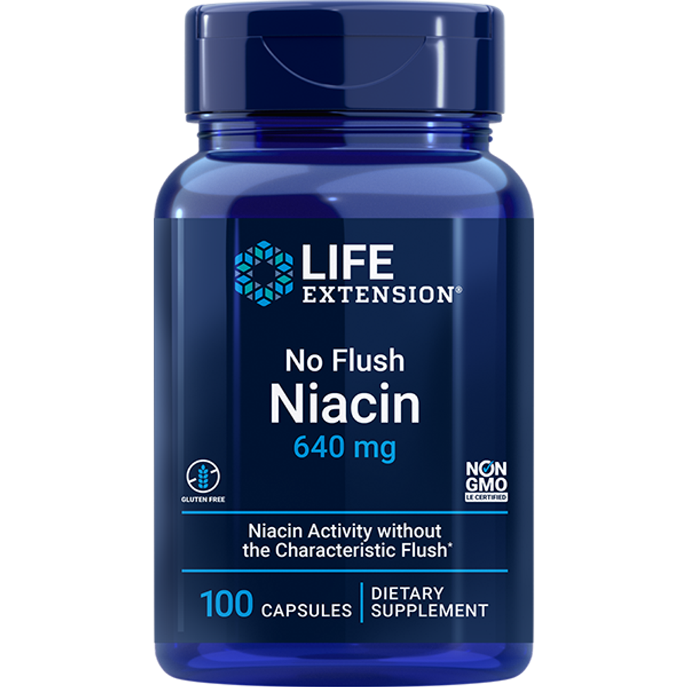 No Flush Niacin 640 мг 100 капсул Life Extension