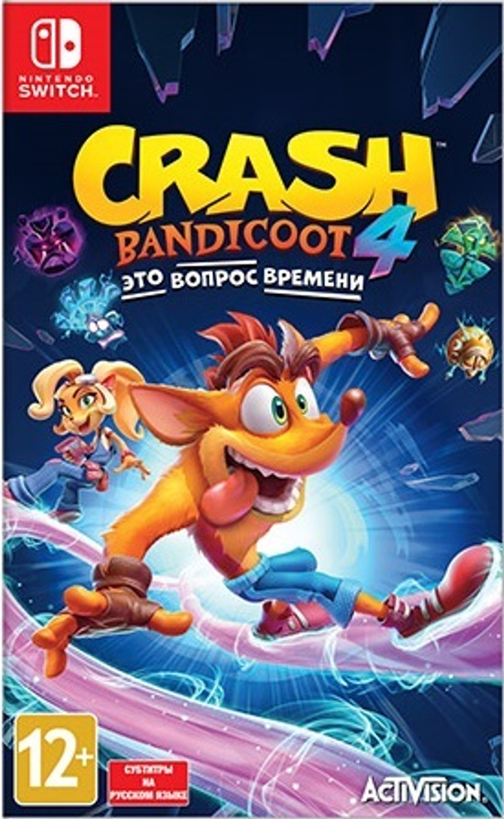 Crash Bandicoot 4: It's About Time (Это Вопрос Времени) (картридж для Nintendo Switch, интерфейс и субтитры на русском языке)