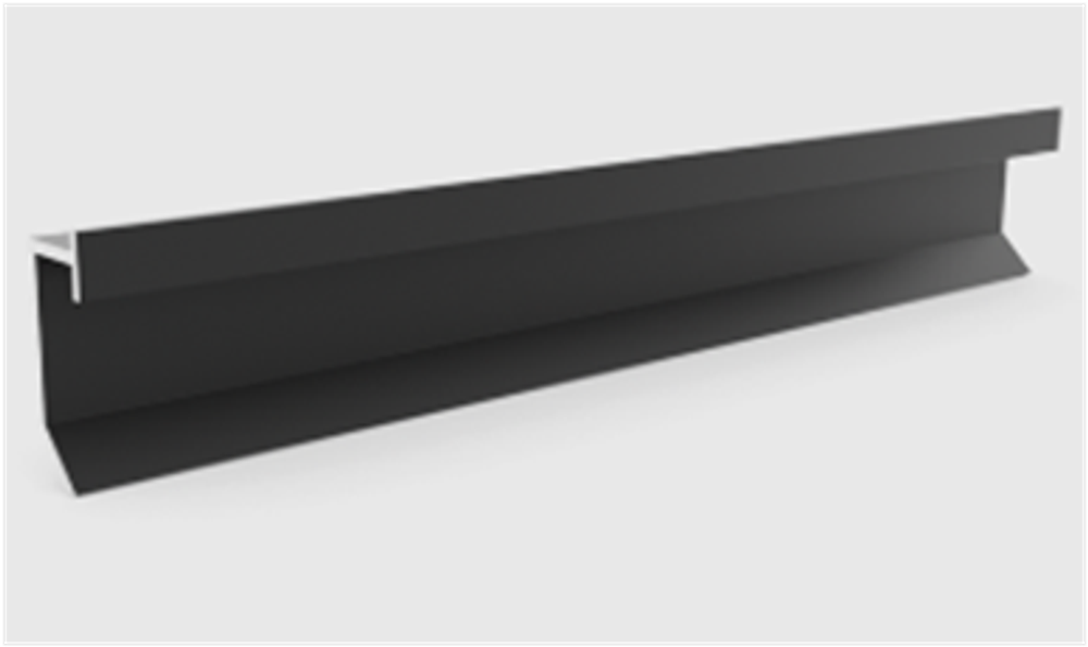 ALUMINIUM Теневой плинтус Alp13-9338 Slim LED ( канал под LED-подсветку) Черный муар 2700мм