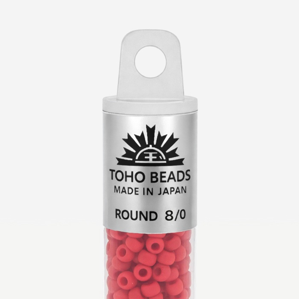 Японский бисер TOHO Round 8/0 (№45F), непрозрачный матовый