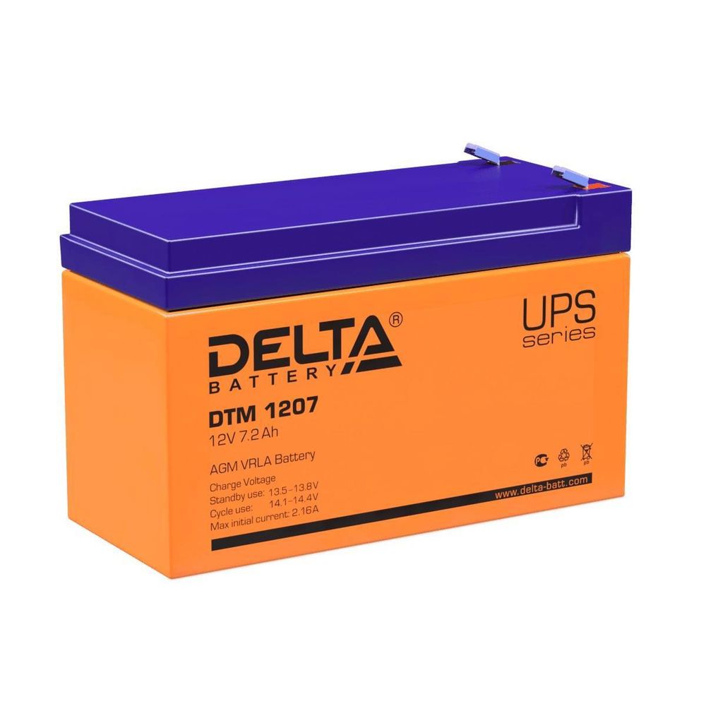 Аккумуляторная батарея Delta DTM 1207 напряжение 12В, емкость 7Ач (151x65x100mm) Аккумуляторная батарея Delta DTM 1207 напряжение 12В, емкость 7Ач (151x65x100mm)