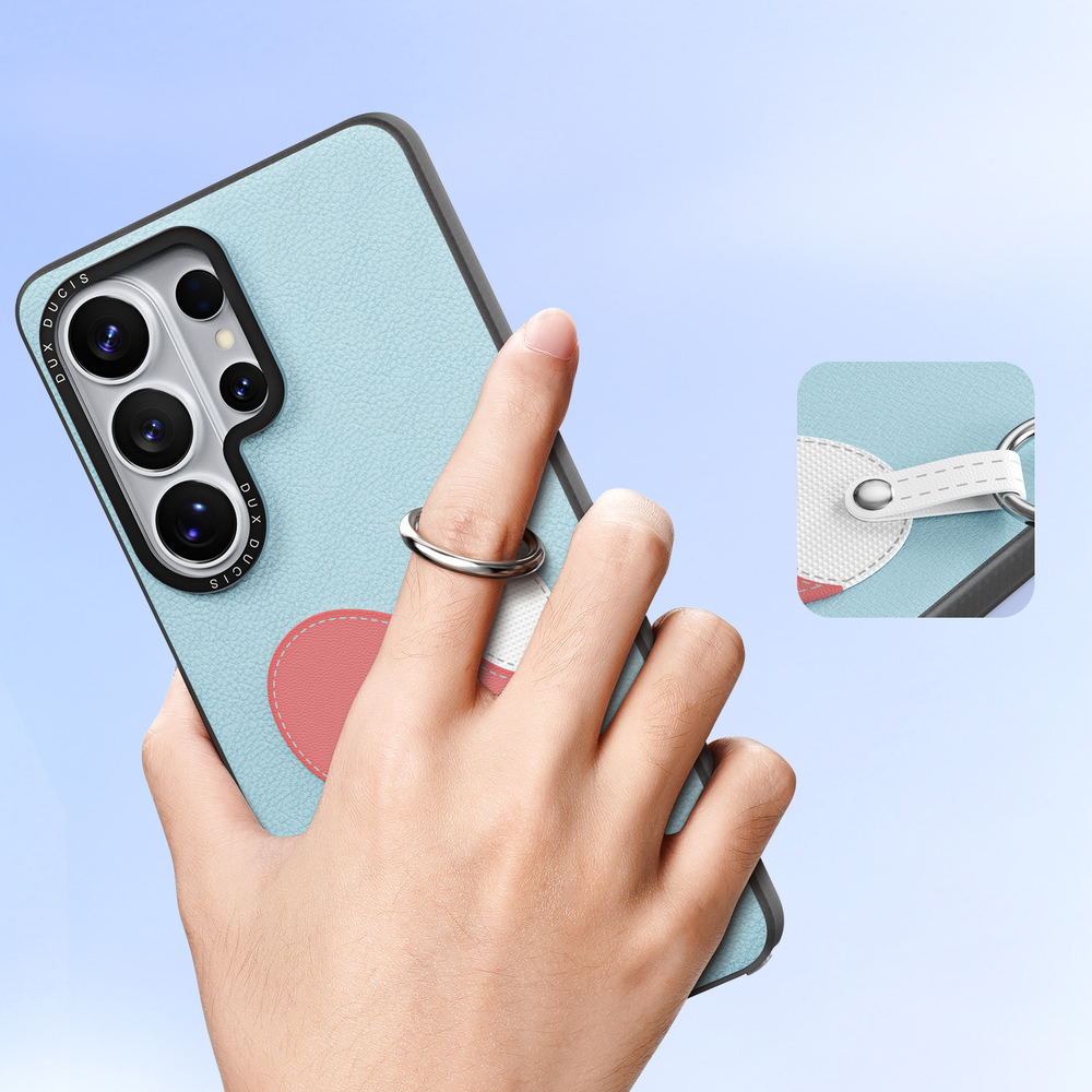 Чехол синего цвета для Samsung Galaxy S26 Ultra, серия Luvy Series Case (со съемным ремешком) от Dux Ducis