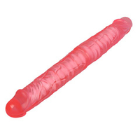Розовый двусторонний гнущийся фаллоимитатор 36см Baile BW-010011G