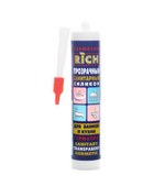 Силиконовый САНИТАРНЫЙ, ПРОЗРАЧНЫЙ герметик 280ml RiCH