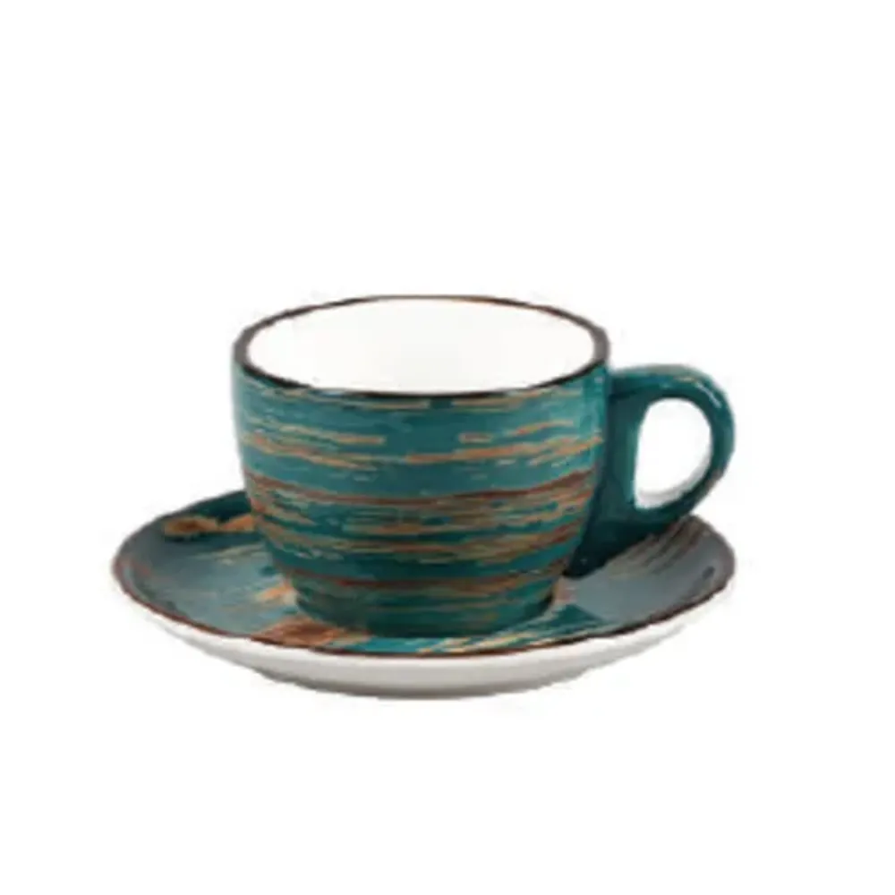 Кофейная пара 100 мл d 12 см h5 см Texture Dark Green P.L. Proff Cuisine [6]