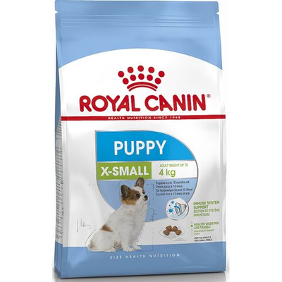 Сухой корм Royal Canin X-Small Puppy для щенков мелких пород до 10 месяцев, пакет 1,5 кг