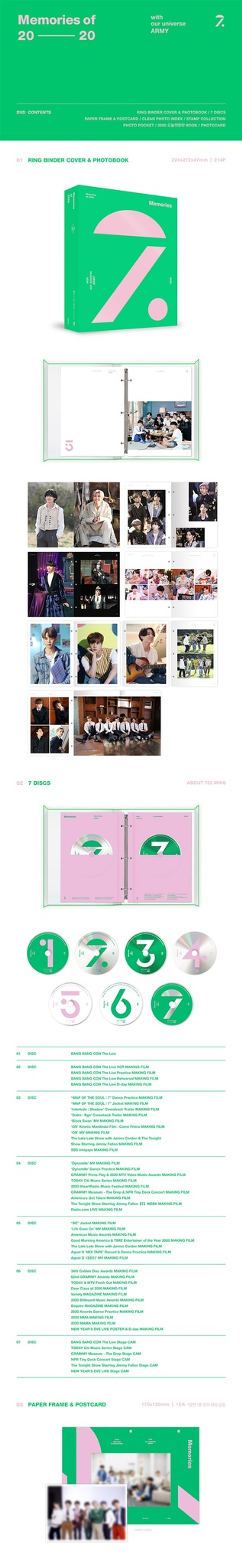 Набор BTS MEMORIES OF 2020 DVD