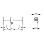 Цилиндровый механизм (AX200/80) AX2000Key80 (35+10+35) CP хром