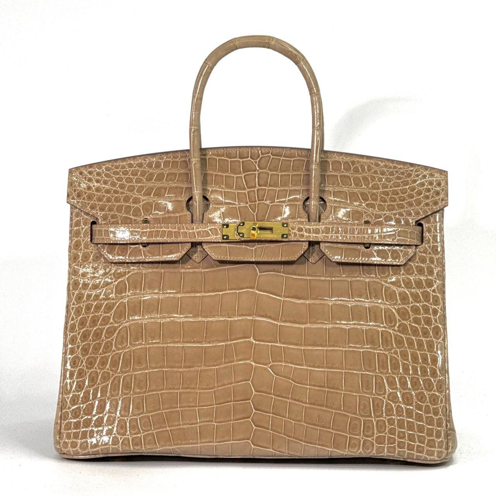 Сумка Hermes из кожи крокодила 35 см